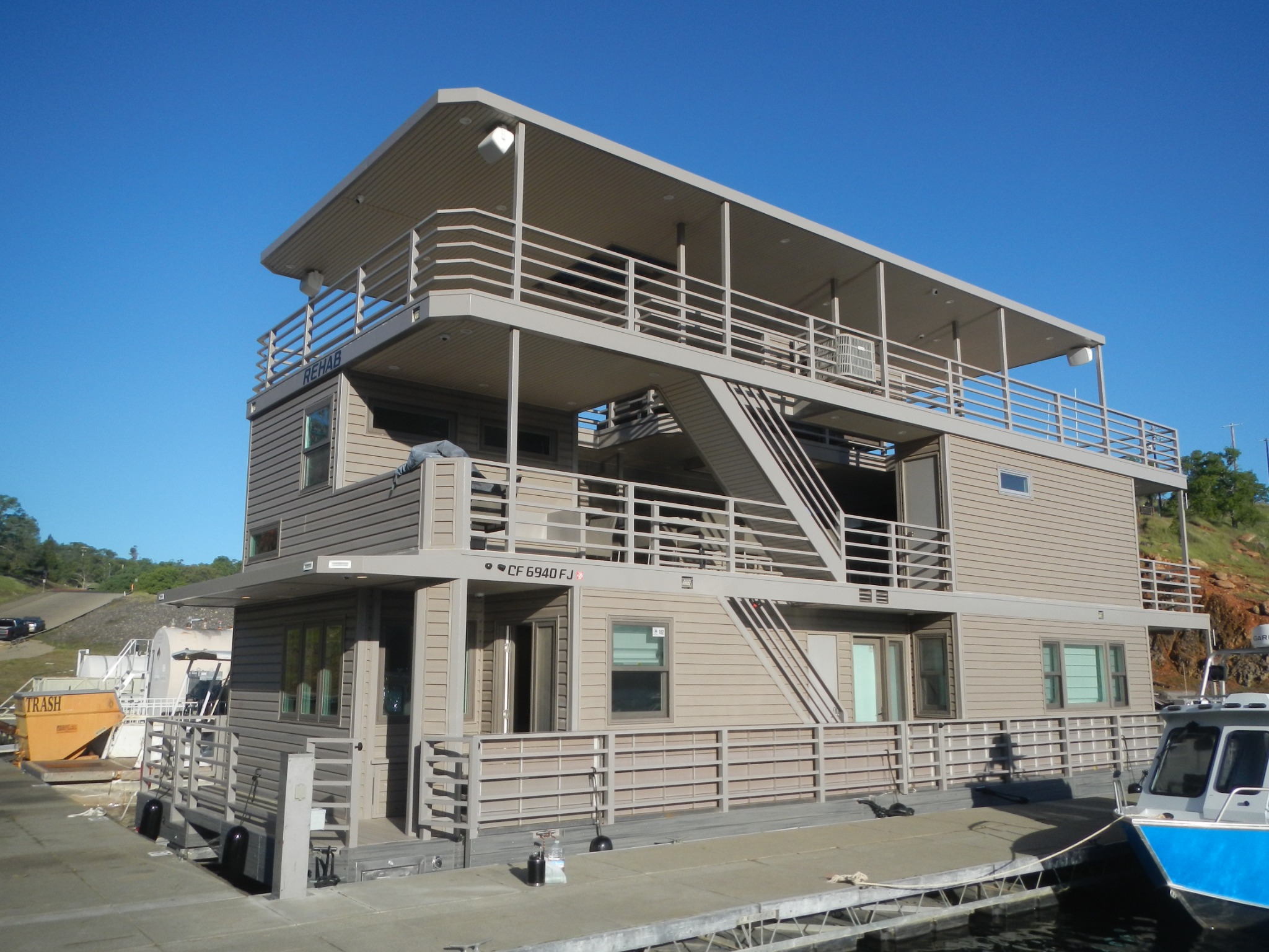 Houseboat at a Northern California marina